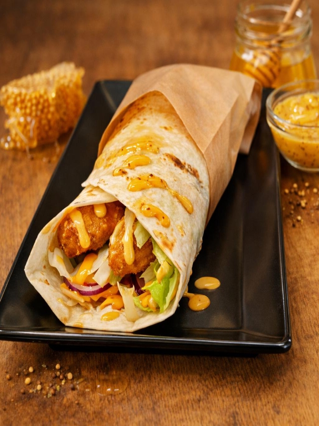 Wrap z sosem musztardowo-miodowym